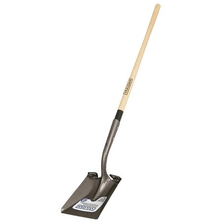 VULCAN 14 ga Square Point Shovel, Wood Double Riveted Handle, 48 in L Handle 34462